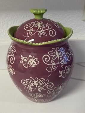 Vintage Temptations by Tara Floral Lace Spring Canister New Without Box